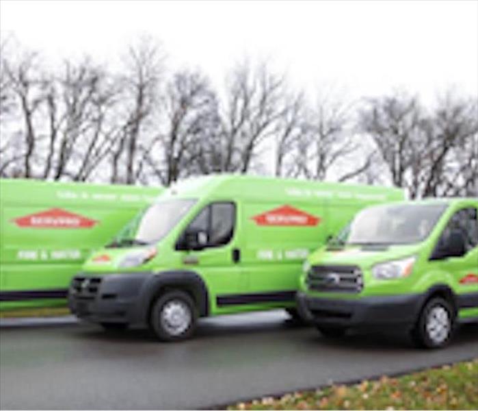 SERVPRO vans loaded with equipment-ready to help! 